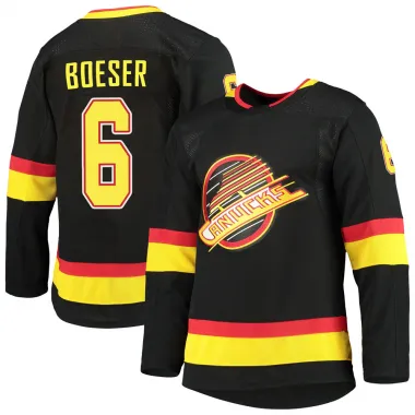 Black Men's Brock Boeser Authentic Vancouver Canucks Alternate Primegreen Pro Jersey