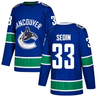 Blue Men's Henrik Sedin Authentic Vancouver Canucks Home Jersey