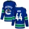 Blue Men's Jett Woo Authentic Vancouver Canucks Home Jersey