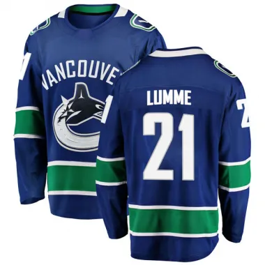 Blue Men's Jyrki Lumme Breakaway Vancouver Canucks Home Jersey