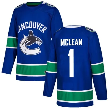 Blue Men's Kirk Mclean Authentic Vancouver Canucks Home Jersey