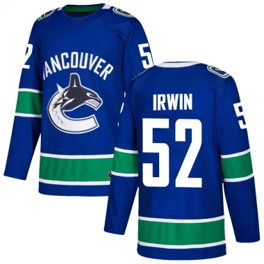 Blue Men's Matt Irwin Authentic Vancouver Canucks Home Jersey