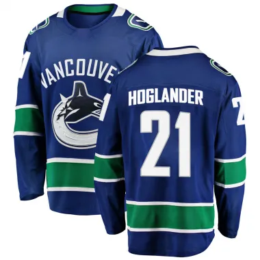 Blue Men's Nils Hoglander Breakaway Vancouver Canucks Home Jersey