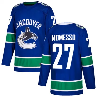 Blue Men's Sergio Momesso Authentic Vancouver Canucks Home Jersey