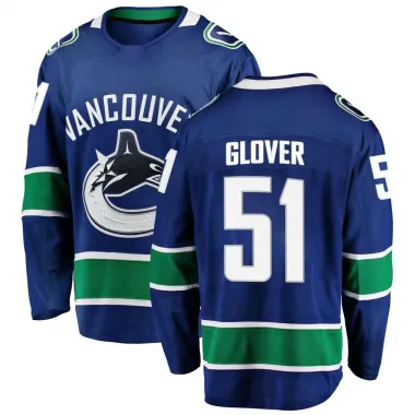 Blue Men's Ty Glover Breakaway Vancouver Canucks Home Jersey