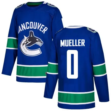 Blue Men's Ty Mueller Authentic Vancouver Canucks Home Jersey