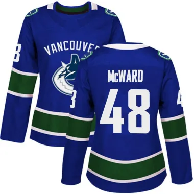 Blue Women's Cole McWard Authentic Vancouver Canucks Home Jersey