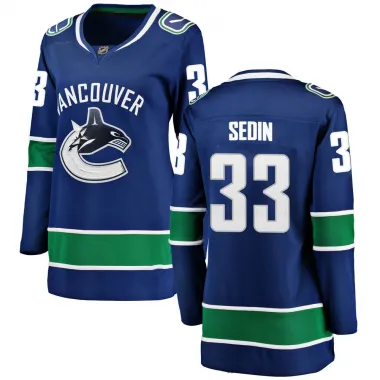 Blue Women's Henrik Sedin Breakaway Vancouver Canucks Home Jersey