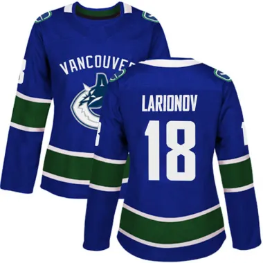 Blue Women's Igor Larionov Authentic Vancouver Canucks Home Jersey