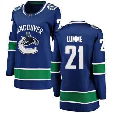 Blue Women's Jyrki Lumme Breakaway Vancouver Canucks Home Jersey