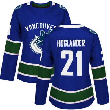 Blue Women's Nils Hoglander Authentic Vancouver Canucks Home Jersey