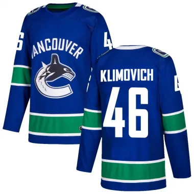 Blue Youth Danila Klimovich Authentic Vancouver Canucks Home Jersey