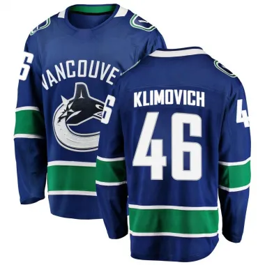 Blue Youth Danila Klimovich Breakaway Vancouver Canucks Home Jersey