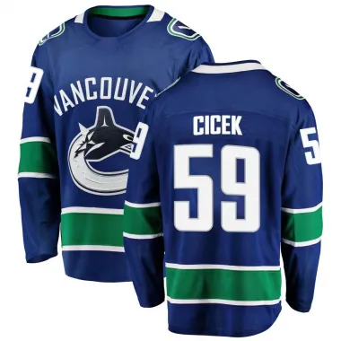 Blue Youth Nick Cicek Breakaway Vancouver Canucks Home Jersey