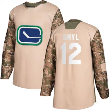 Camo Men's Stan Smyl Authentic Vancouver Canucks Veterans Day Practice Jersey