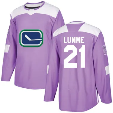 Purple Men's Jyrki Lumme Authentic Vancouver Canucks Fights Cancer Practice Jersey