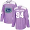 Purple Men's Linus Karlsson Authentic Vancouver Canucks Fights Cancer Practice Jersey