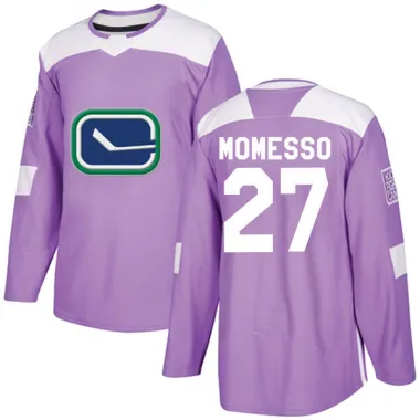 Purple Men's Sergio Momesso Authentic Vancouver Canucks Fights Cancer Practice Jersey