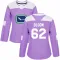 Purple Women's Josh Bloom Authentic Vancouver Canucks Fights Cancer Practice Jersey