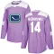 Purple Youth Alex Burrows Authentic Vancouver Canucks Fights Cancer Practice Jersey