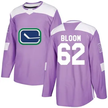 Purple Youth Josh Bloom Authentic Vancouver Canucks Fights Cancer Practice Jersey