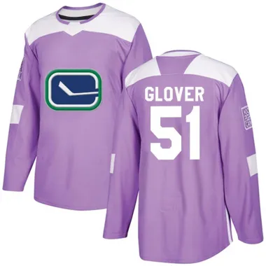 Purple Youth Ty Glover Authentic Vancouver Canucks Fights Cancer Practice Jersey