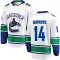 White Men's Alex Burrows Breakaway Vancouver Canucks Away Jersey