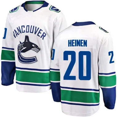 White Men's Danton Heinen Breakaway Vancouver Canucks Away Jersey