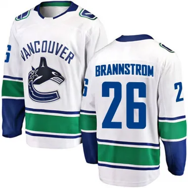 White Men's Erik Brannstrom Breakaway Vancouver Canucks Away Jersey