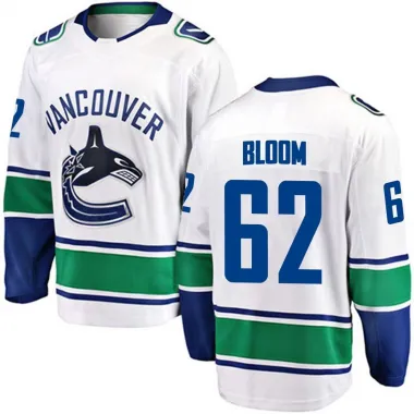 White Men's Josh Bloom Breakaway Vancouver Canucks Away Jersey