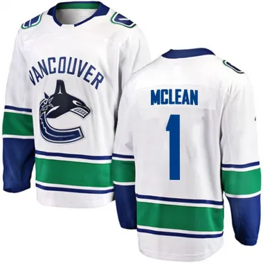 White Men's Kirk Mclean Breakaway Vancouver Canucks Away Jersey