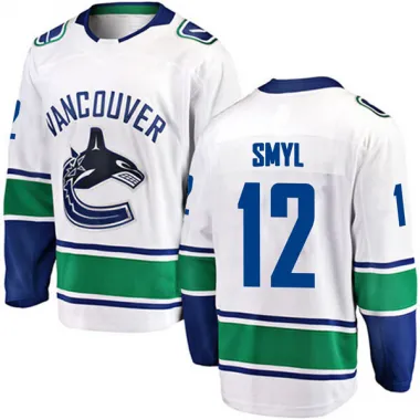 White Men's Stan Smyl Breakaway Vancouver Canucks Away Jersey