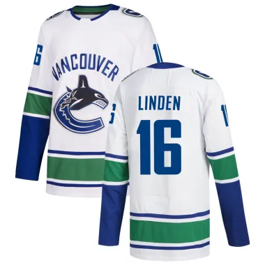 White Men's Trevor Linden Authentic Vancouver Canucks zied Away Jersey