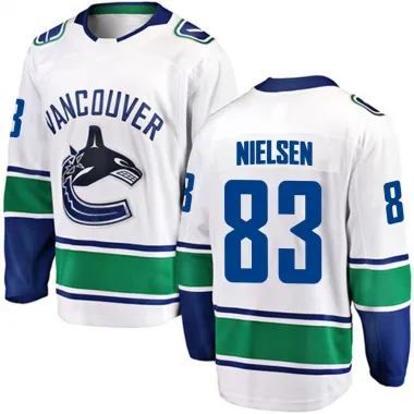 White Men's Tristen Nielsen Breakaway Vancouver Canucks Away Jersey