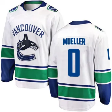 White Men's Ty Mueller Breakaway Vancouver Canucks Away Jersey