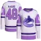 White/Purple Men's Cole McWard Authentic Vancouver Canucks Hockey Fights Cancer Primegreen Jersey