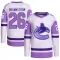 White/Purple Men's Erik Brannstrom Authentic Vancouver Canucks Hockey Fights Cancer Primegreen Jersey