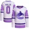 White/Purple Men's Ty Mueller Authentic Vancouver Canucks Hockey Fights Cancer Primegreen Jersey