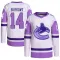 White/Purple Youth Alex Burrows Authentic Vancouver Canucks Hockey Fights Cancer Primegreen Jersey