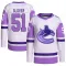 White/Purple Youth Ty Glover Authentic Vancouver Canucks Hockey Fights Cancer Primegreen Jersey