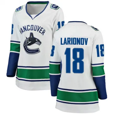 White Women's Igor Larionov Breakaway Vancouver Canucks Away Jersey