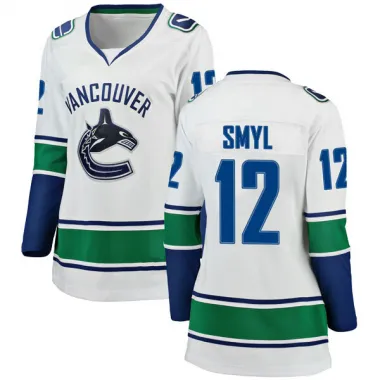 White Women's Stan Smyl Breakaway Vancouver Canucks Away Jersey